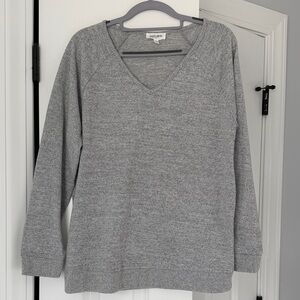 Haven Gray Long Sleeve V neck Pullover Top- Womens M